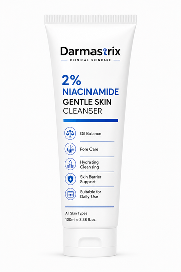 Darmastrix 2% Niacinamide Gentle Skin Cleanser | Oil Control & Pore Care Face Wash | Hydrating Daily Cleanser for All Skin Types (100ml)