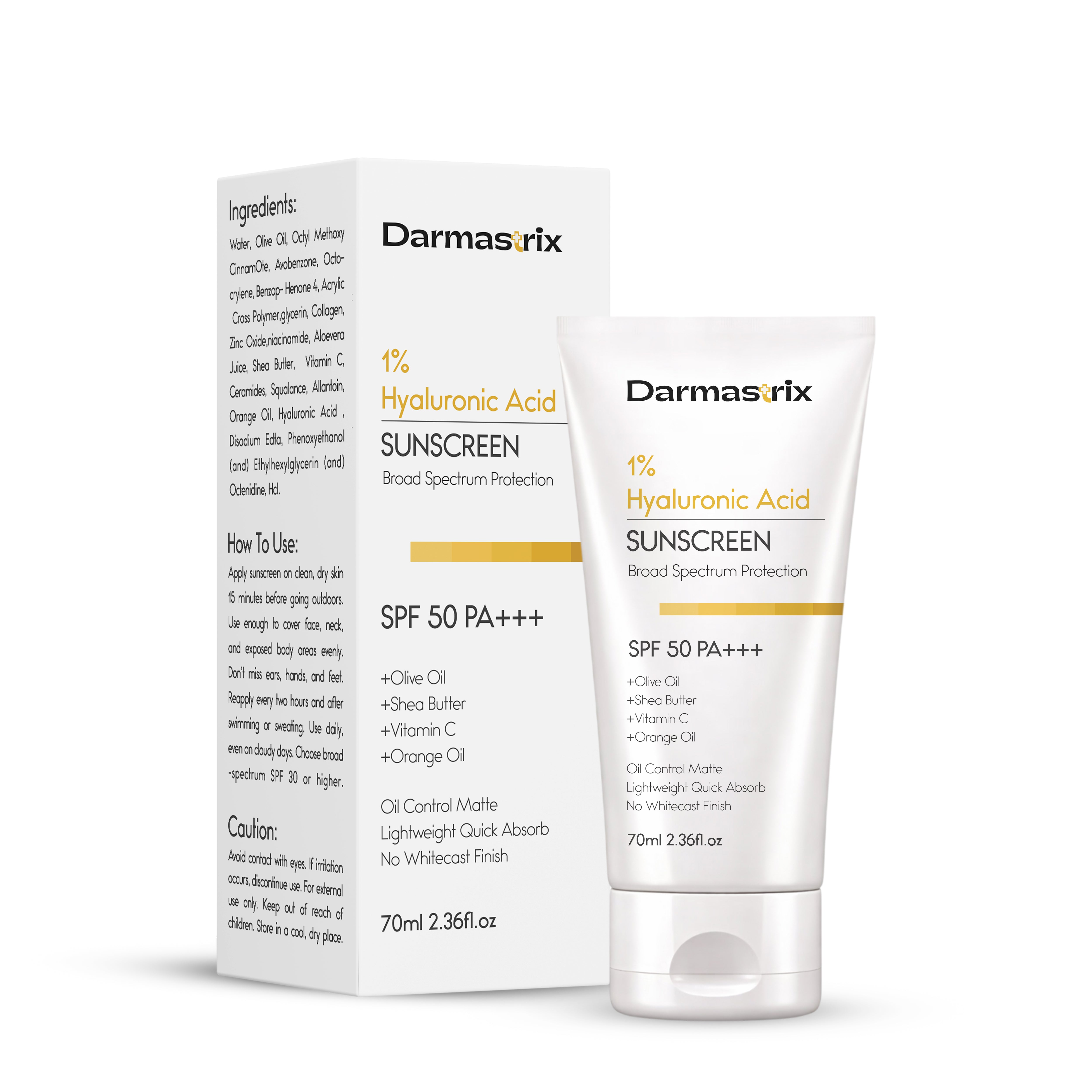 Darmastrix 1% Hyaluronic Acid Sunscreen SPF 50 PA+++