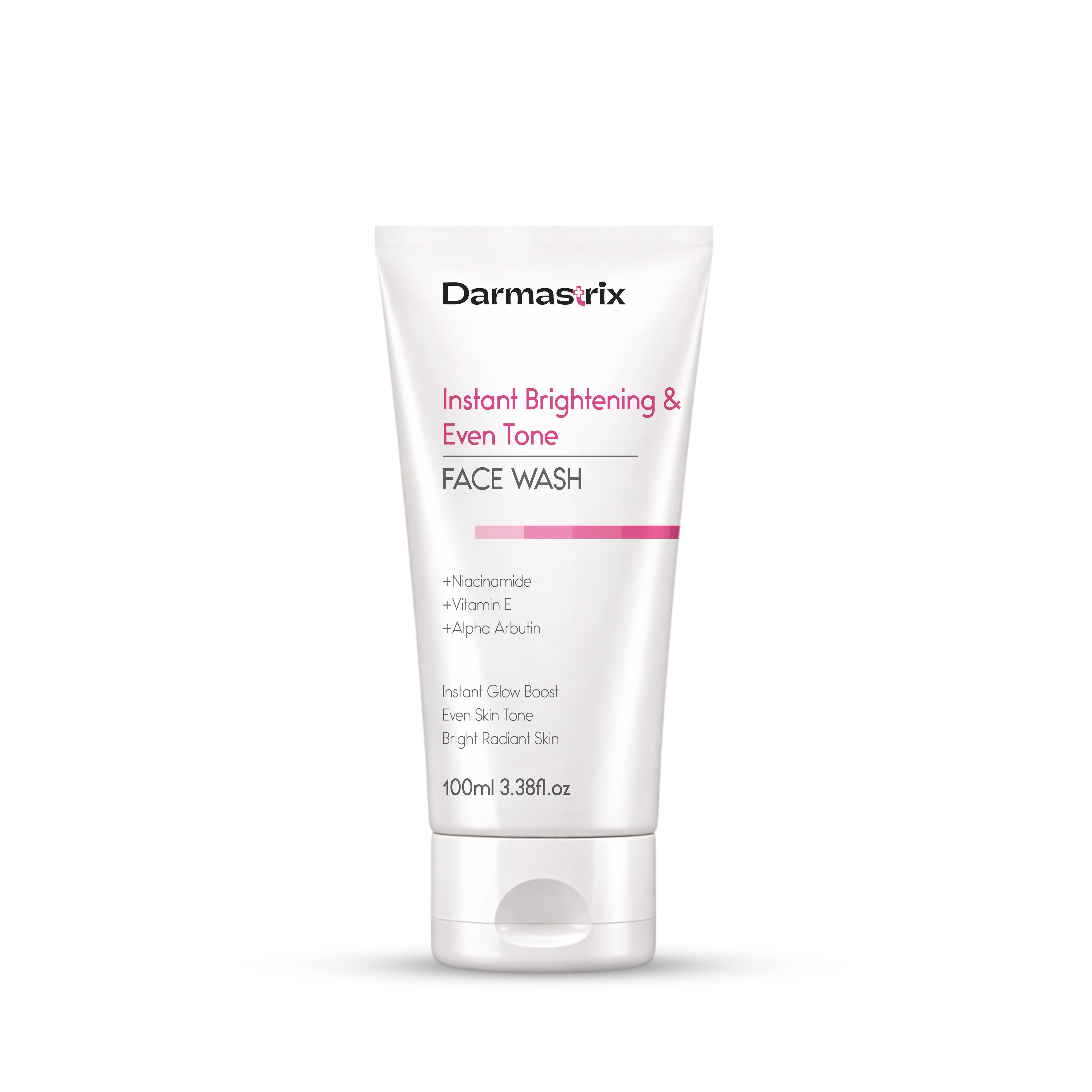 Darmastrix Instant Brightening & Even Tone Face Wash with Niacinamide, Alpha Arbutin & Vitamin E | Radiance Boosting Cleanser | 100ml
