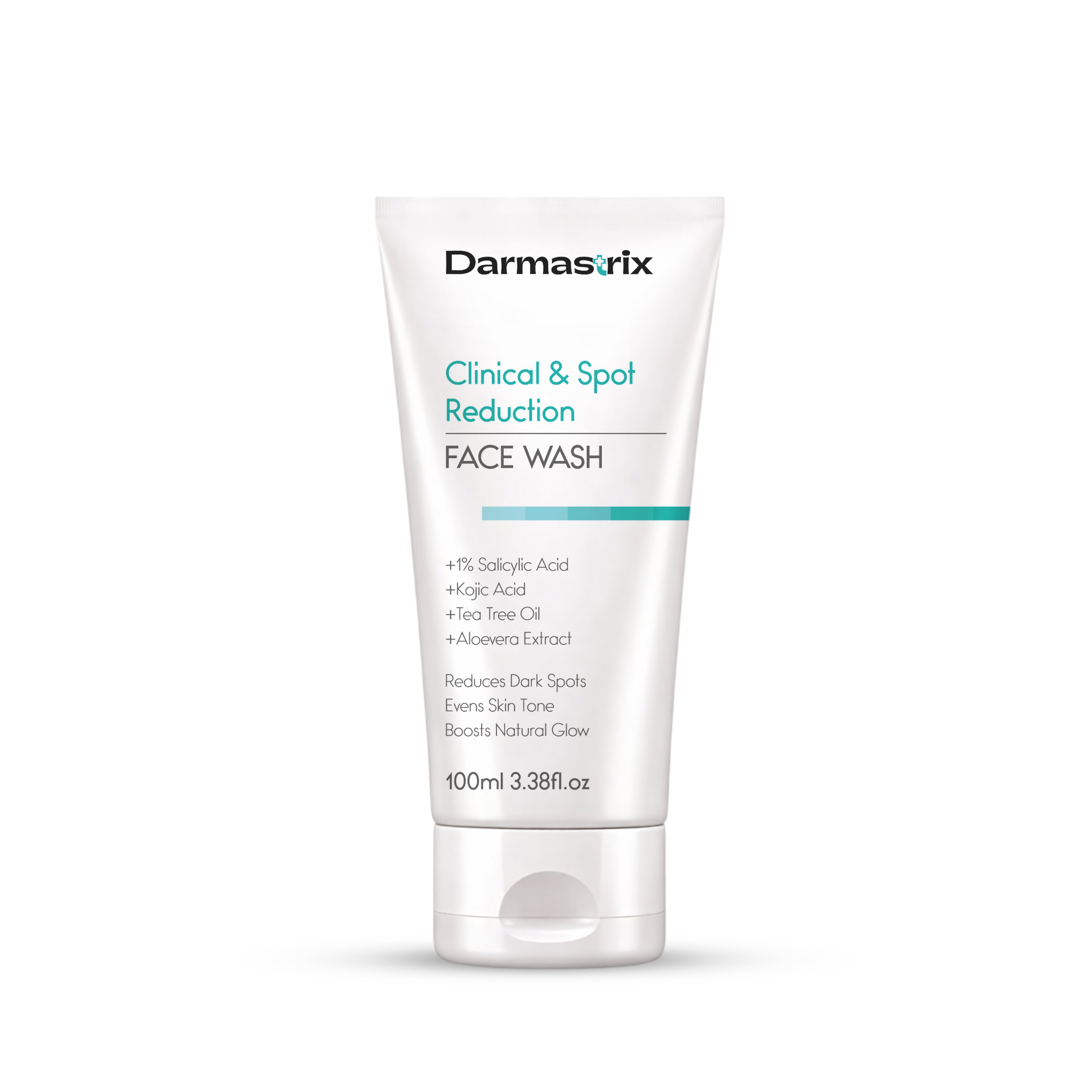 Darmastrix Clinical & Spot Reduction Face Wash with 1% Salicylic Acid, Kojic Acid & Tea Tree Oil | Reduces Dark Spots & Brightens Skin | 100ml