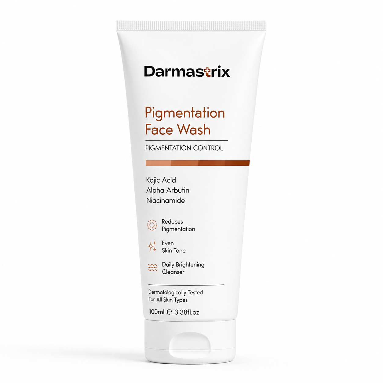 Darmastrix Pigmentation Control Face Wash | Kojic Acid, Alpha Arbutin & Niacinamide Brightening Cleanser | Reduces Dark Spots & Evens Skin Tone (100ml)